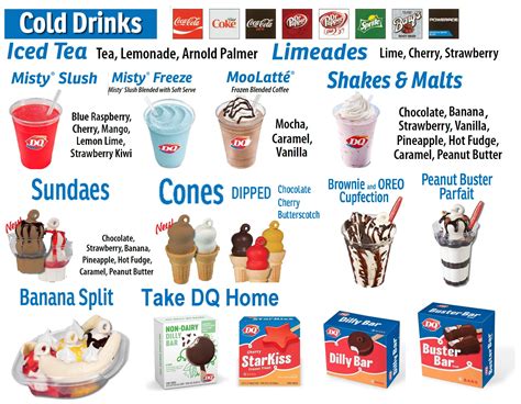 dairy queen milkshakes menu.